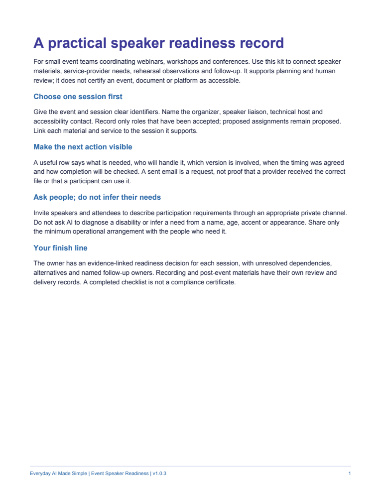Inside the guide: actual customer PDF page