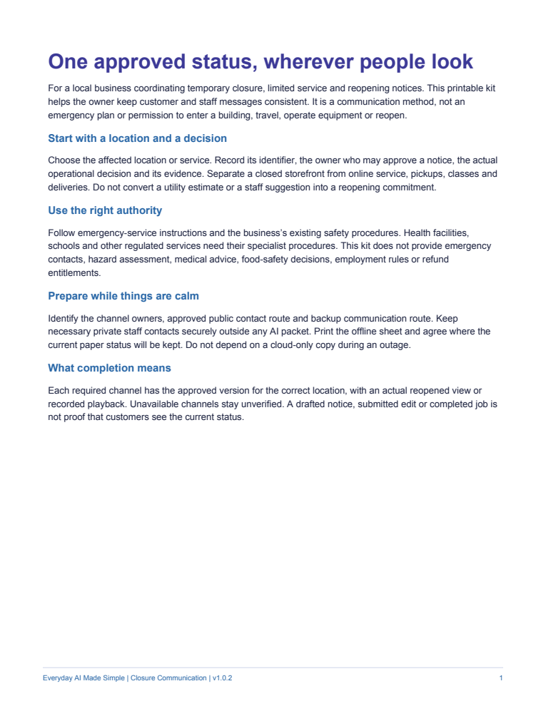 Inside the guide: actual customer PDF page
