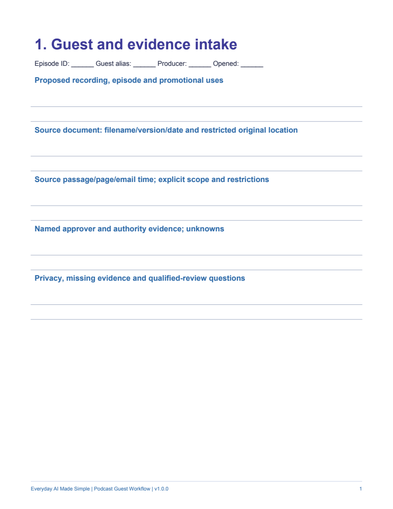 A practical worksheet: actual customer PDF page