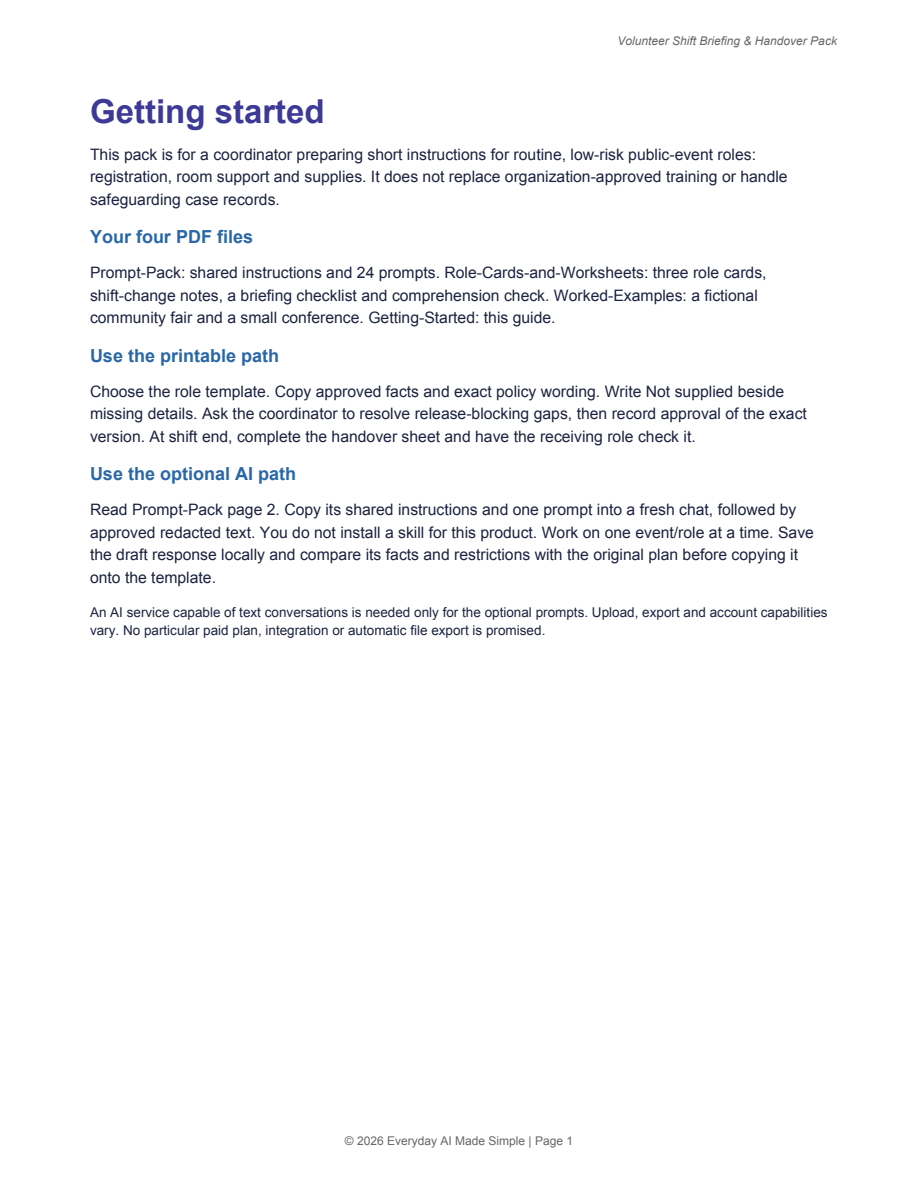 Inside the guide: actual customer PDF page